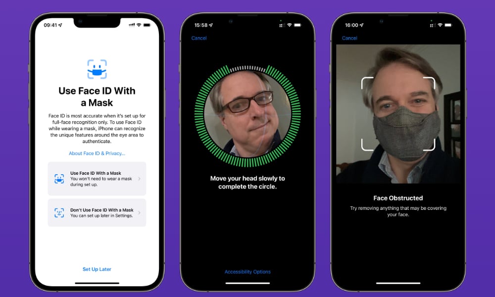 iOS 15.4 Mask Aware Face ID