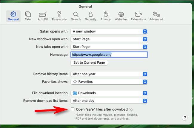 In Safari's General preferences on Mac, uncheck "Open 'safe' files after downloading."