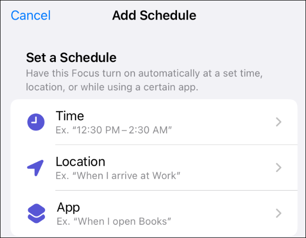 Do Not Disturb schedule on iPhone