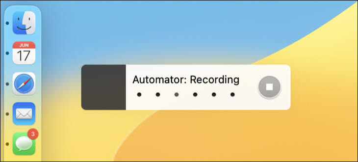 Record input with Automator