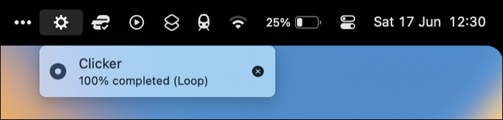 Stop your clicker application in the menu bar