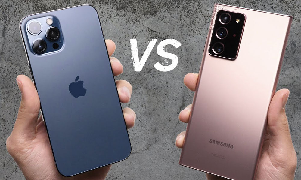 iPhone 12 Pro Max vs Samsung Note 20 Ultra drop test